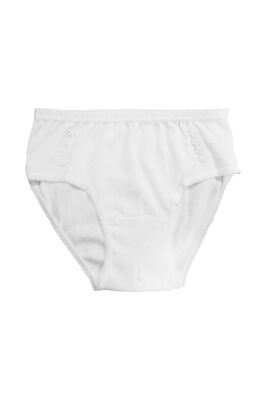 Özkan Underwear - Özkan 0825 10'lu Paket Kız Çocuk %100 Pamuklu Ribana Esnek Rahat Papatya Detaylı Külot (1)