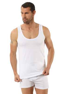 Özkan Underwear - Özkan 10852 6'lı Paket Erkek Premium Kumaş Pamuklu Modal Esnek Rahat Kalın Askılı Atlet (1)