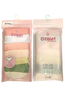 Özkan Underwear - Özkan 26804 7'li Paket Kadın Likralı Pamuklu Esnek Rahat Slip Bikini Külot (1)
