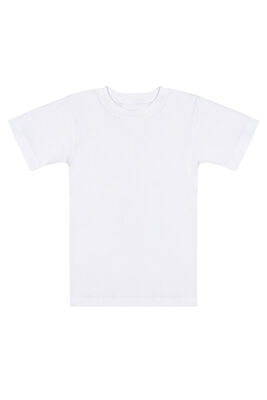 Özkan Underwear - Özkan 0706 3'lü Paket Erkek Çocuk %100 Pamuklu Ribana Esnek Rahat Yarım Kol Kapalı Yaka Fanila T-shirt (1)